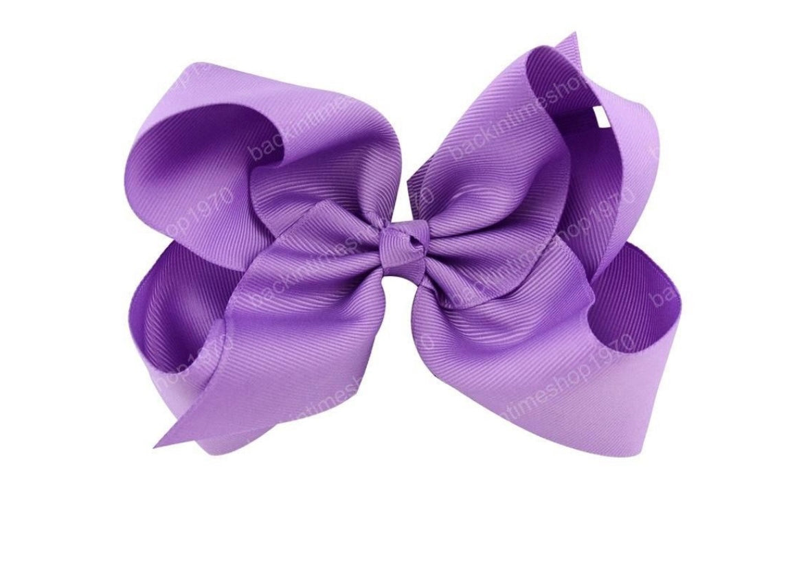 6 inch hair bows assorted colors