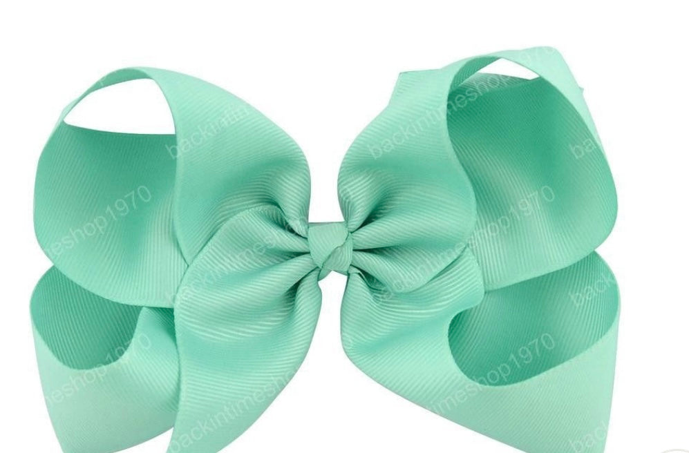 6 inch hair bows assorted colors