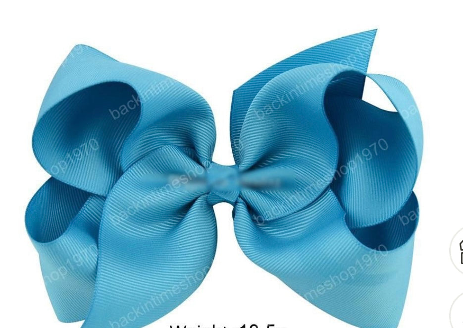 6 inch hair bows assorted colors