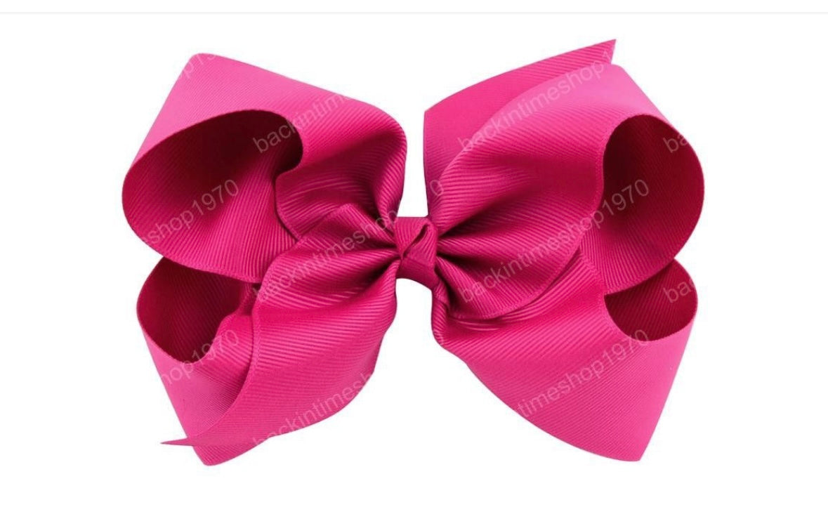 6 inch hair bows assorted colors