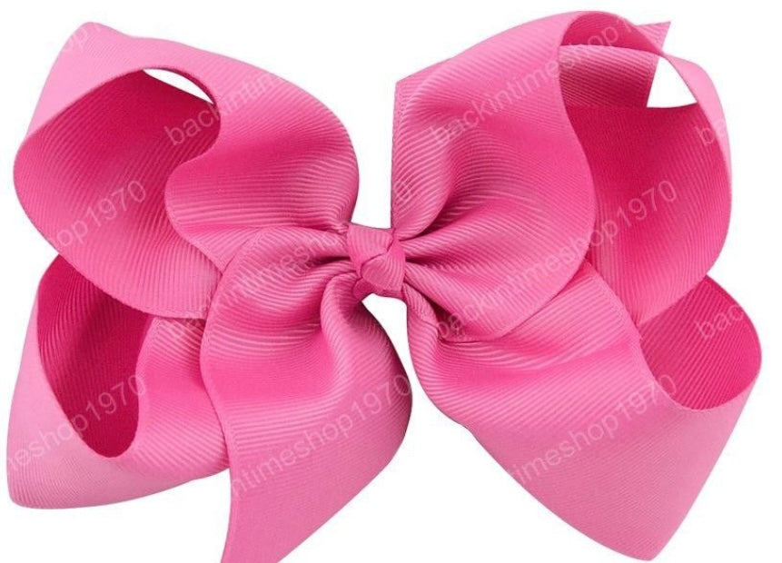 6 inch hair bows assorted colors