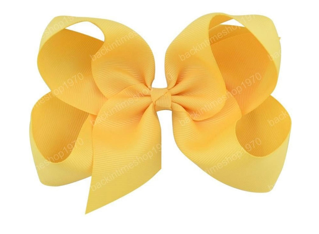 6 inch hair bows assorted colors
