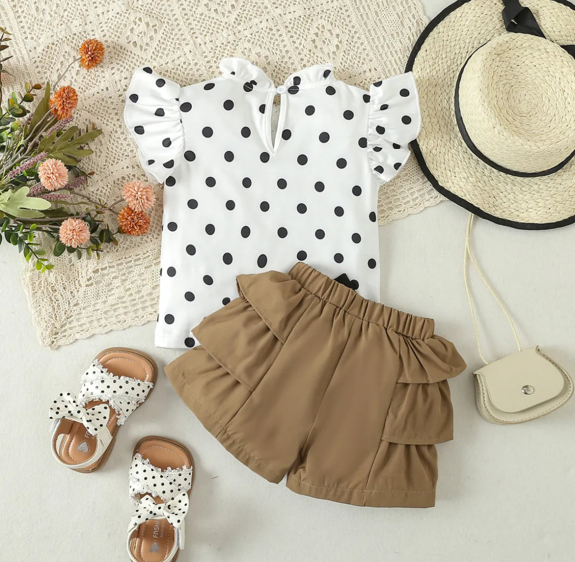 Two Piece Girls Fashion Short Set