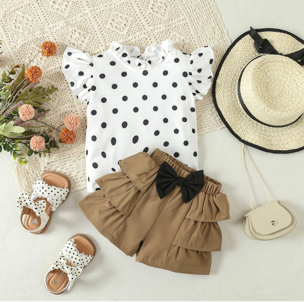 Two Piece Girls Fashion Short Set