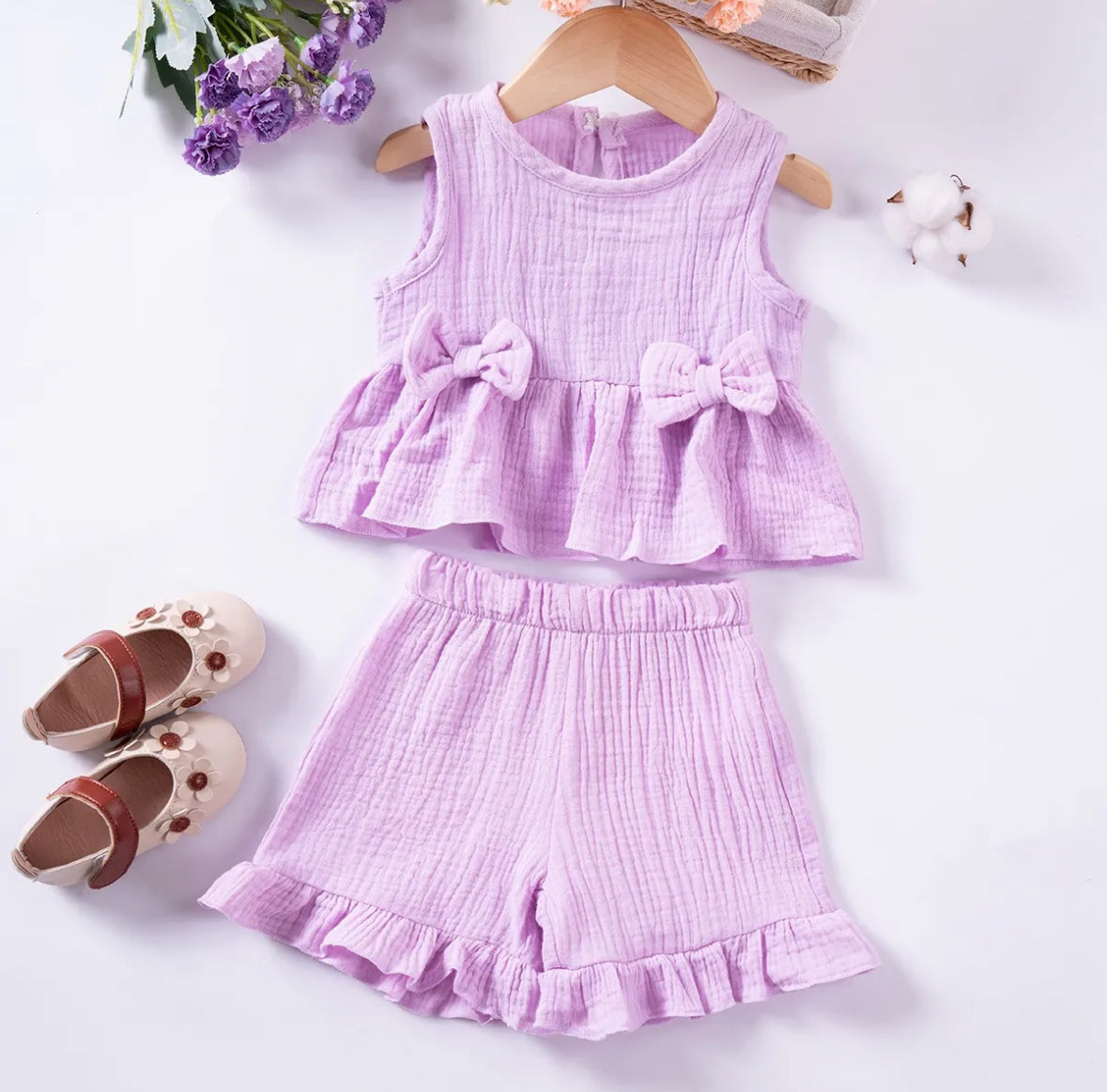 Girls Fashion Two Piece Ruffle Set